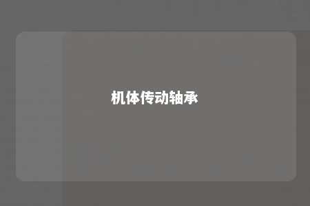 机体传动轴承 
